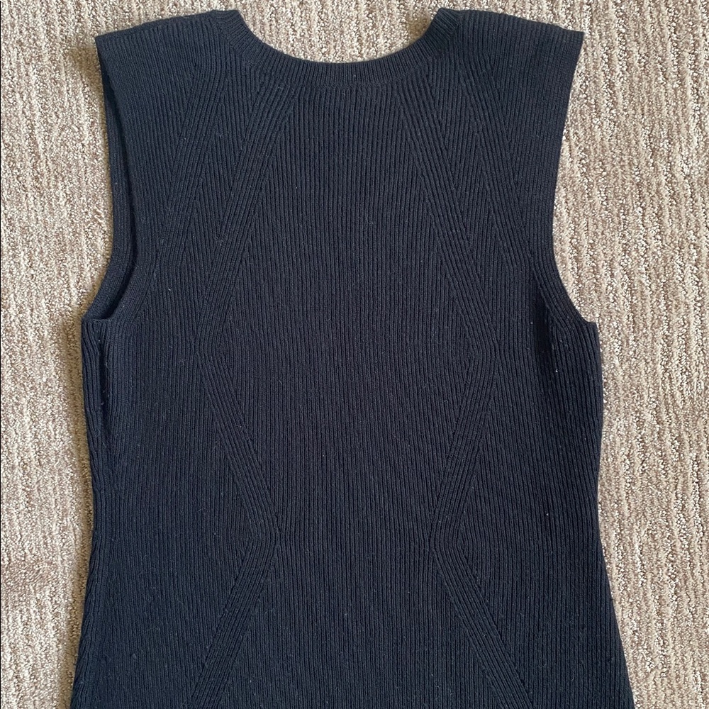 Vince Tight Knit Black Midi Dress - Picture 8 of 9